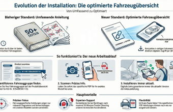 Mehr Einbau-Effizienz mit unserer neuen digitalen Fahrzeugübersicht bei Elektrosätzen von Westfalia-Automotive.