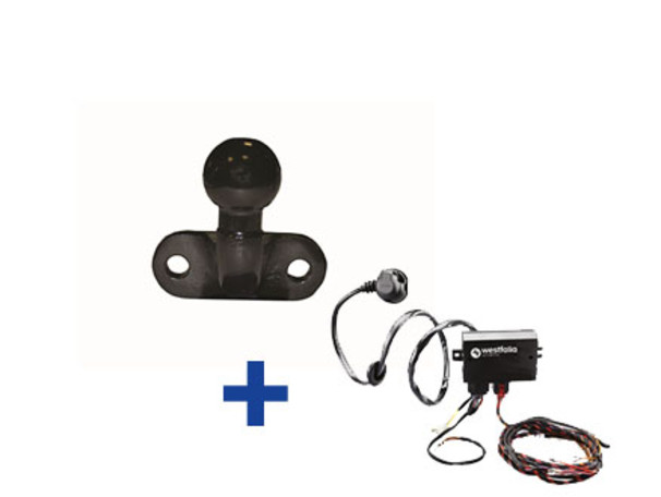 KIT universal HGV with ball plate 2 holes (F30) incl. wiring kit